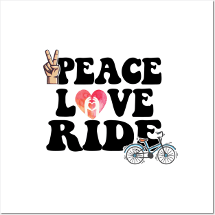 Peace Love Ride Posters and Art